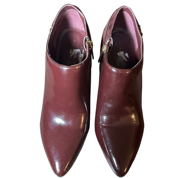 Bandolino Ankle Booties Heeled Burgandy Bocambria Side Zip size 8 1/2 - Picture 4 of 10